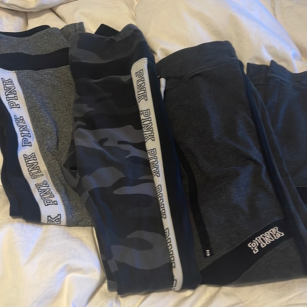 (3) PINK Yoga Pants